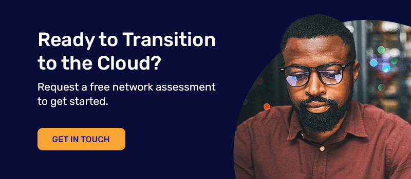 Employee using a cloud platform. 